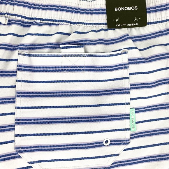 BONOBOS Banzai 7-Inch Stripe E-Waist Swim Trunks - Picture 11 of 15